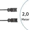 Bachmann Geräteverlängerung Kabel GST18 schwarz, 2,0m