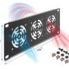 Delock 10? 2 HE Rackblende für 3 Lüfter 60 x 60 mm dunkelgrau gewinkelt
