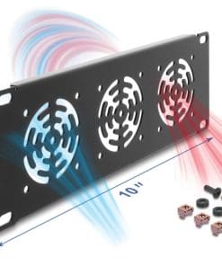 Delock 10? 2 HE Rackblende für 3 Lüfter 60 x 60 mm dunkelgrau