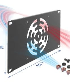 Delock 10? 3 HE Rackblende für 1 Lüfter 120 x 120 mm dunkelgrau