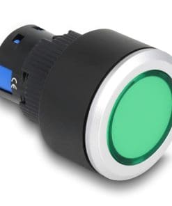 Delock 16 mm Kunststoff Signallampe grün / Lötversion