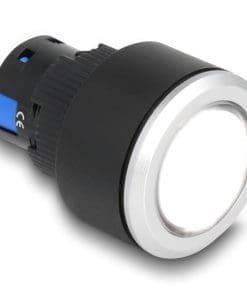 Delock 16 mm Kunststoff Signallampe weiß / Lötversion