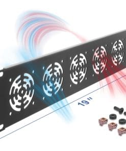 Delock 19? 2 HE Rackblende für 6 Lüfter 60 x 60 mm dunkelgrau