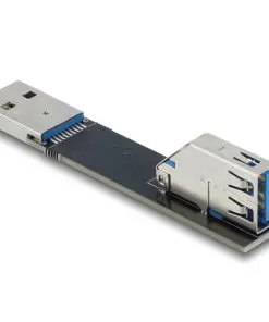 Delock USB 10 Gbps Adapter USB Typ-A Buchse zu Stecker gedreht 90° oben