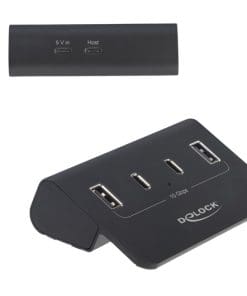 Delock USB 10 Gbps Hub mit 2 USB Type-C und 2 USB Typ-A Ports