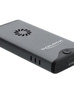 Delock USB Type-C 40 Gbps Gehäuse für 1 x M.2 NVMe PCIe SSD mit Lüfter