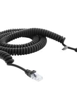 Delock RJ50 Spiralkabel Stecker zu Stecker 3 m schwarz