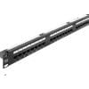 Delock 19? 1 HE Patchpanel 24 Port Cat.6 mit LED und Entlastungsschiene