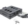 Delock 5.25? Wechselrahmen für 4 x 2.5? SATA oder SAS HDD / SSD mit Schloss