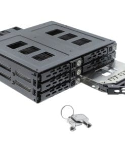 Delock 5.25? Wechselrahmen für 6 x 2.5? SATA oder SAS HDD / SSD mit Schloss