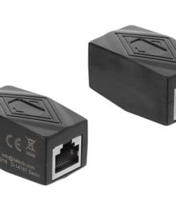 Delock Adapter Kupplung RJ50 Buchse zu Buchse geschirmt schwarz