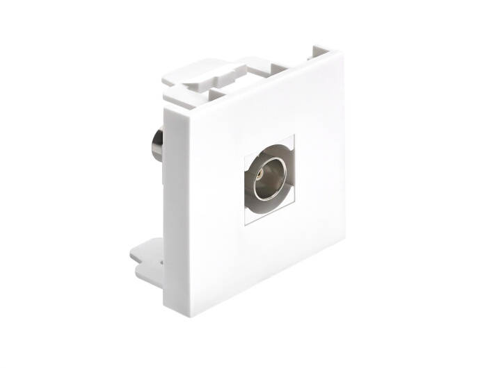 Delock Easy 45 Modul BNC Buchse zu BNC Buchse weiß Delock Easy 45 Modul BNC Buchse zu BNC Buchse weiß
