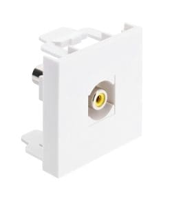 Delock Easy 45 Modul Cinch Buchse zu Cinch Buchse gelb / weiß