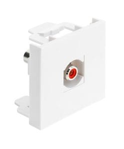 Delock Easy 45 Modul Cinch Buchse zu Cinch Buchse rot / weiß