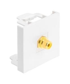 Delock Easy 45 Modul Cinch Buchse zu Cinch Buchse vergoldet gelb / weiß
