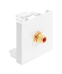 Delock Easy 45 Modul Cinch Buchse zu Cinch Buchse vergoldet rot / weiß