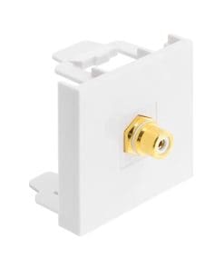 Delock Easy 45 Modul Cinch Buchse zu Cinch Buchse vergoldet weiß / weiß