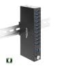 Delock Industrie Hub 10 x USB 5 Gbps Typ-A mit 8 kV mit Schrauben zu RJ45 Stecker Cat.6 S/FTP schwarz