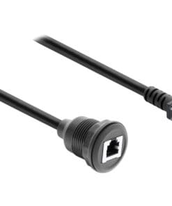 Delock Kabel RJ12 Stecker zu RJ12 Buchse zum Einbau 1 m schwarz