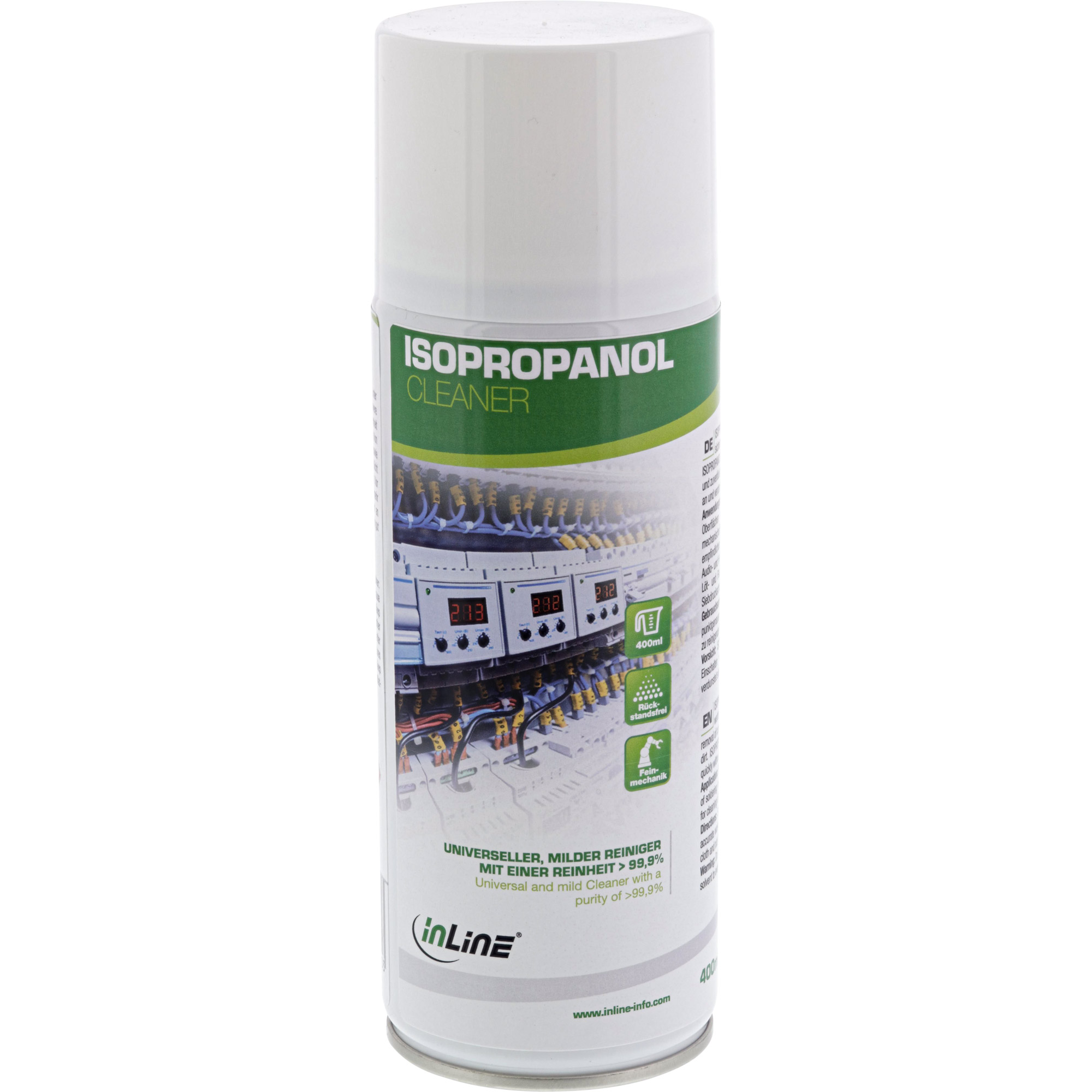 InLine® Isopropanol, universeller, milder Reiniger mit einer Reinheit > 99,9%, 400ml InLine® Isopropanol, universeller, milder Reiniger mit einer Reinheit > 99,9%, 400ml