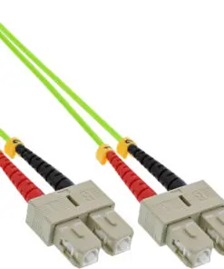 InLine® LWL Duplex Kabel, SC/SC, 50/125µm, OM5, 3m, grün
