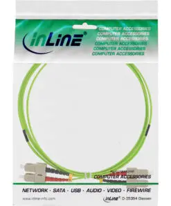 Alternative view of InLine® LWL Duplex Kabel, SC/SC, 50/125µm, OM5, 3m, grün