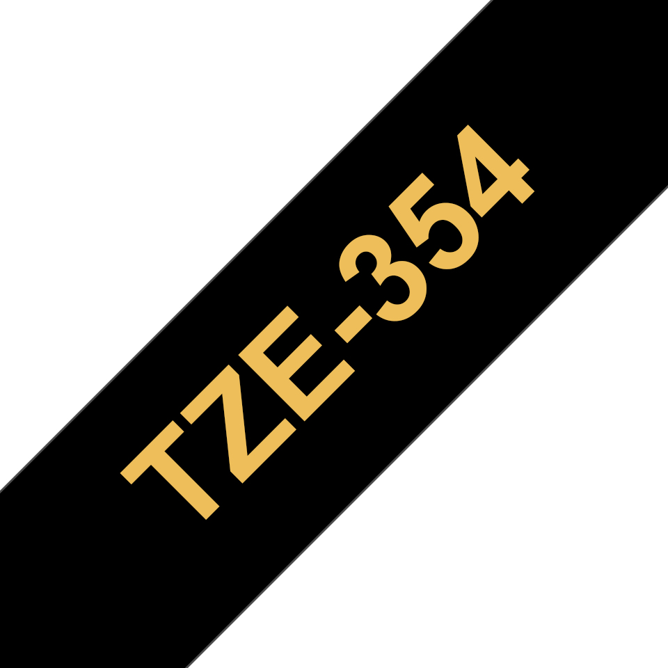 Schriftband TZe-354 (lam.) Gold auf Schwarz 24mm x 8m Schriftband TZe-354 (lam.) Gold auf Schwarz 24mm x 8m