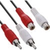 InLine® Cinch Verlängerung, 2x Cinch, Stecker / Buchse, 5m, schwarz InLine® Klinke Kabel, 3,5mm Stecker / Stecker, Stereo, 1,5m