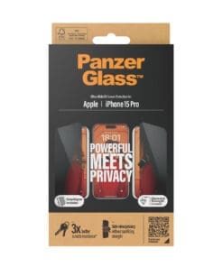 PanzerGlass Privacy iPhone 15 Pro, UWF w. EasyAligner PanzerGlass Privacy iPhone 15 Pro, UWF w. EasyAligner – Bild 3