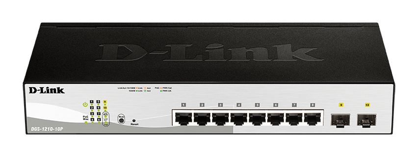 D-Link DGS-1210-10P/ME 10-Port PoE Smart Mgd. ME GB Switch D-Link DGS-1210-10P/ME 10-Port PoE Smart Mgd. ME GB Switch