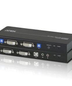 ATEN CE604 Konsolen-Extender, 2x DVI, USB, RS232, mit Audio, max. 60m