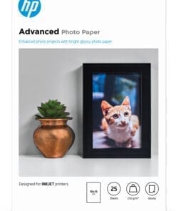 HP Advanced Fotopapier, glänzend - 25 Blatt/10x15 cm, randlos