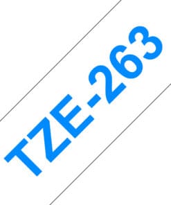 Brother Schriftband TZe-263 (lam.) Blau auf Weiß 36mm x 8m