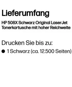 HP 508X Schwarz Original LaserJet Tonerkartusche – Bild 3