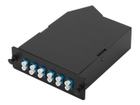 MTP/ MPO-Kassette OS2 für 3 MPO Patch Panel 6xLC DX Kupplungen
