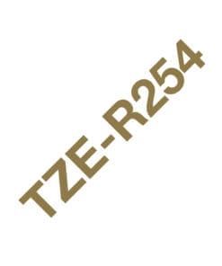 Textilband TZe-R254 nicht klebend gold auf weiß 24mm x 4m