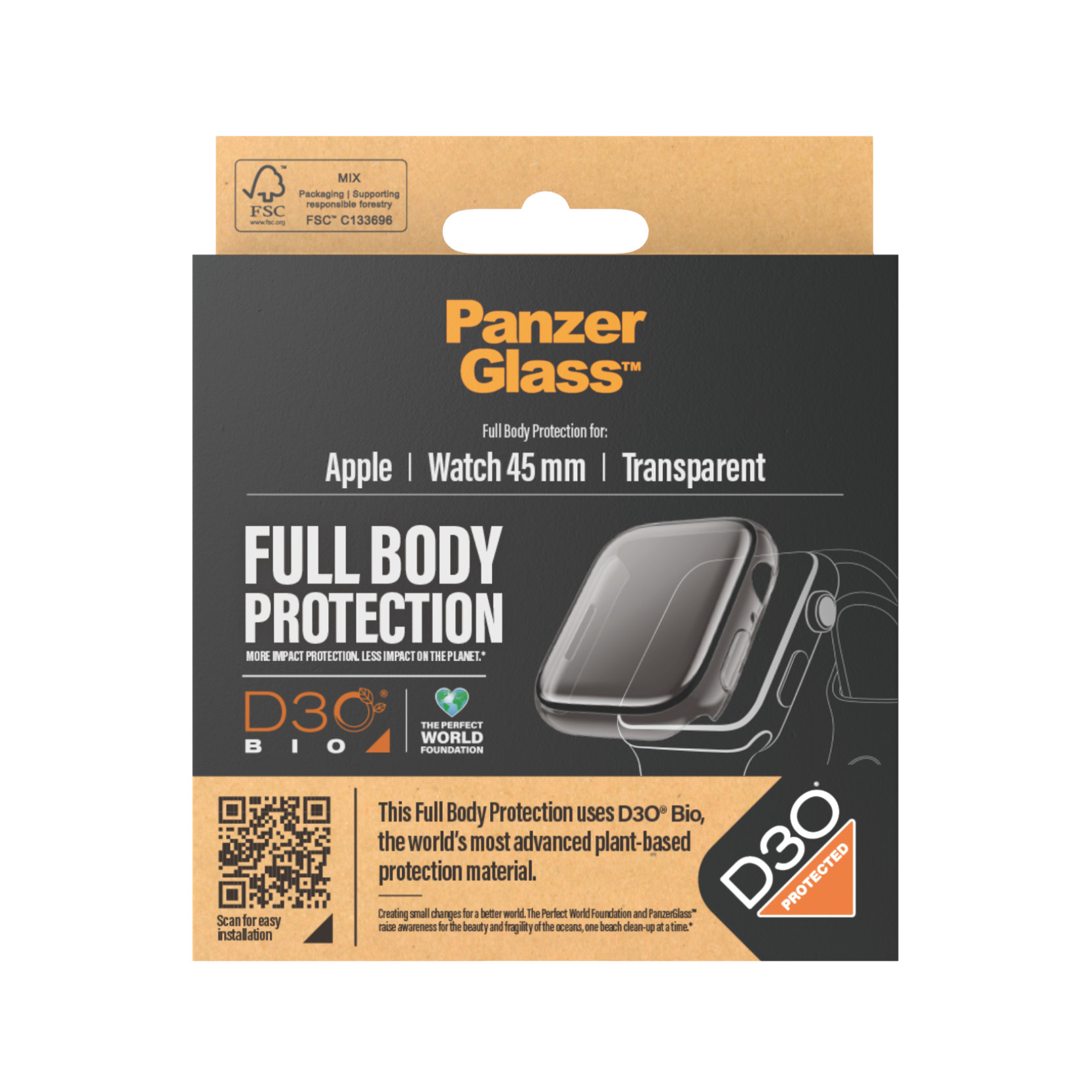 PanzerGlass Full Body Apple Watch 2023, 45mm, w. D3O, Transp. *siehe Beschreibung PanzerGlass Full Body Apple Watch 2023, 45mm, w. D3O, Transp. *siehe Beschreibung – Bild 3
