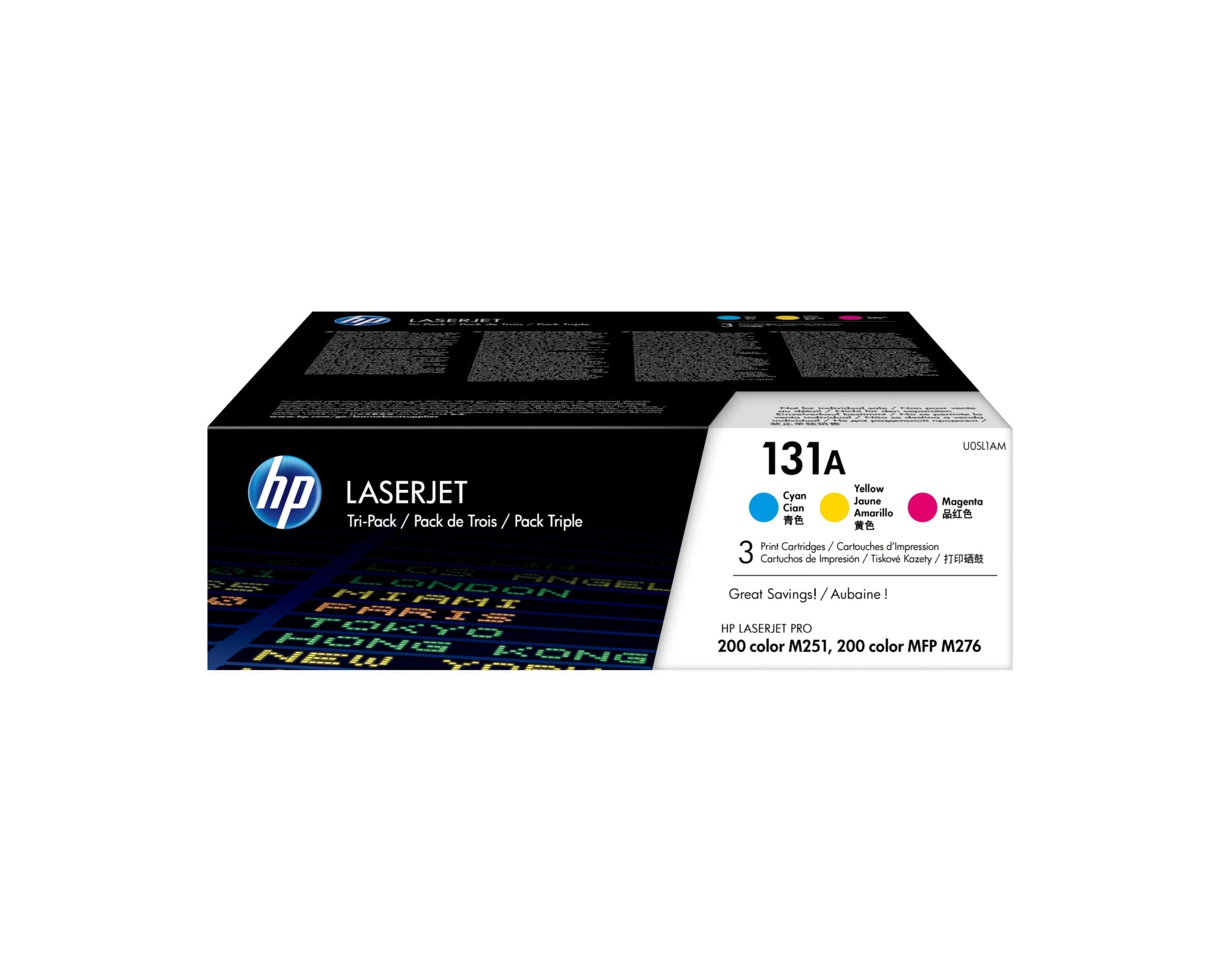 HP 131A 3er-Pack Cyan/Magenta/Gelb Orig. LaserJet Tonerkar. HP 131A 3er-Pack Cyan/Magenta/Gelb Orig. LaserJet Tonerkar.