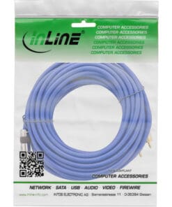 Alternative view of Cinch/Klinke Kabel, PREMIUM, 2x Cinch Stecker an 3,5mm Klinke Stecker, 25m, blau