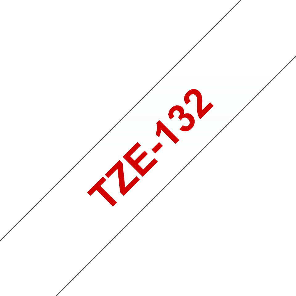 Schriftband TZe-132 (lam.) Rot auf Transparent 12mm x 8m Schriftband TZe-132 (lam.) Rot auf Transparent 12mm x 8m