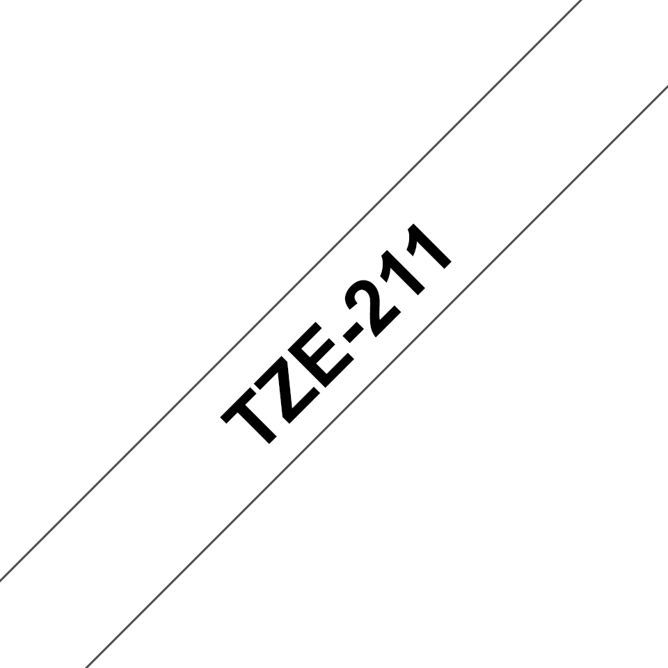 Schriftband TZe-211 (lam.) Schwarz auf Weiß BxL 6mm x 8m Schriftband TZe-211 (lam.) Schwarz auf Weiß BxL 6mm x 8m