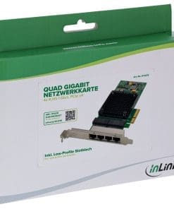 InLine® Quad Gigabit Netzwerkkarte, 4x RJ45 1 Gb/s, PCIe x4 – Bild 7