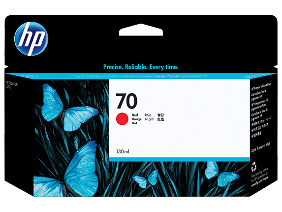 HP 70 Rot DesignJet Druckerpatrone, 130 ml HP 70 Rot DesignJet Druckerpatrone, 130 ml
