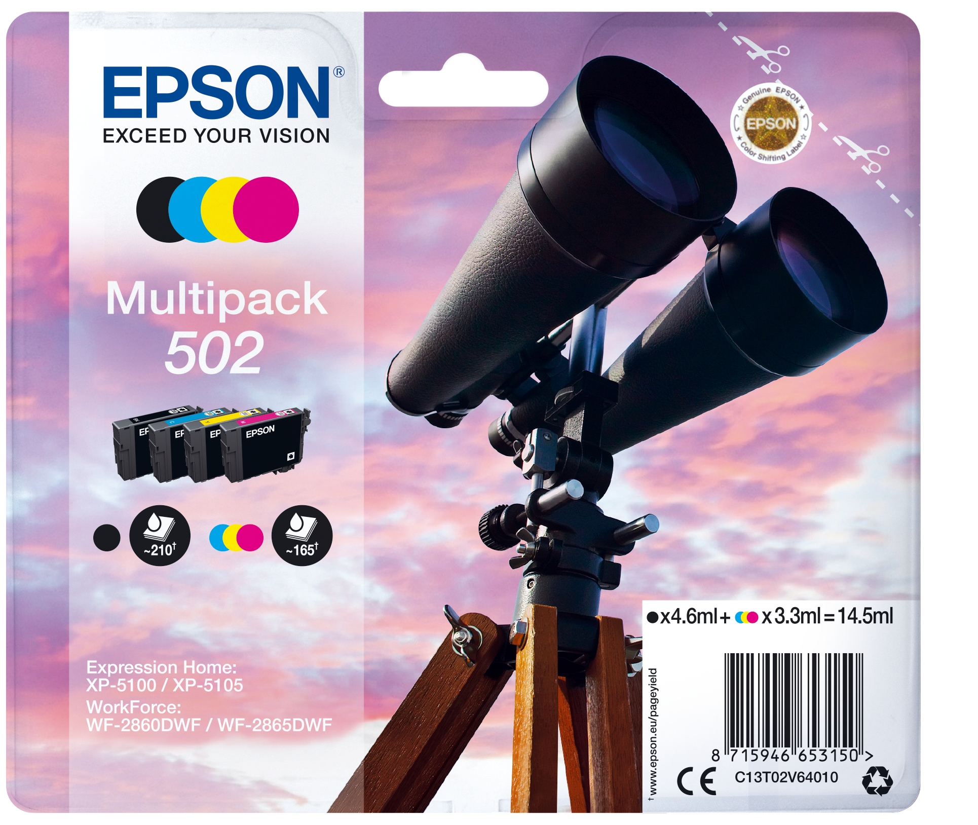 Epson Tintenpatronen Multipack 502 (4 Farben) Epson Tintenpatronen Multipack 502 (4 Farben)