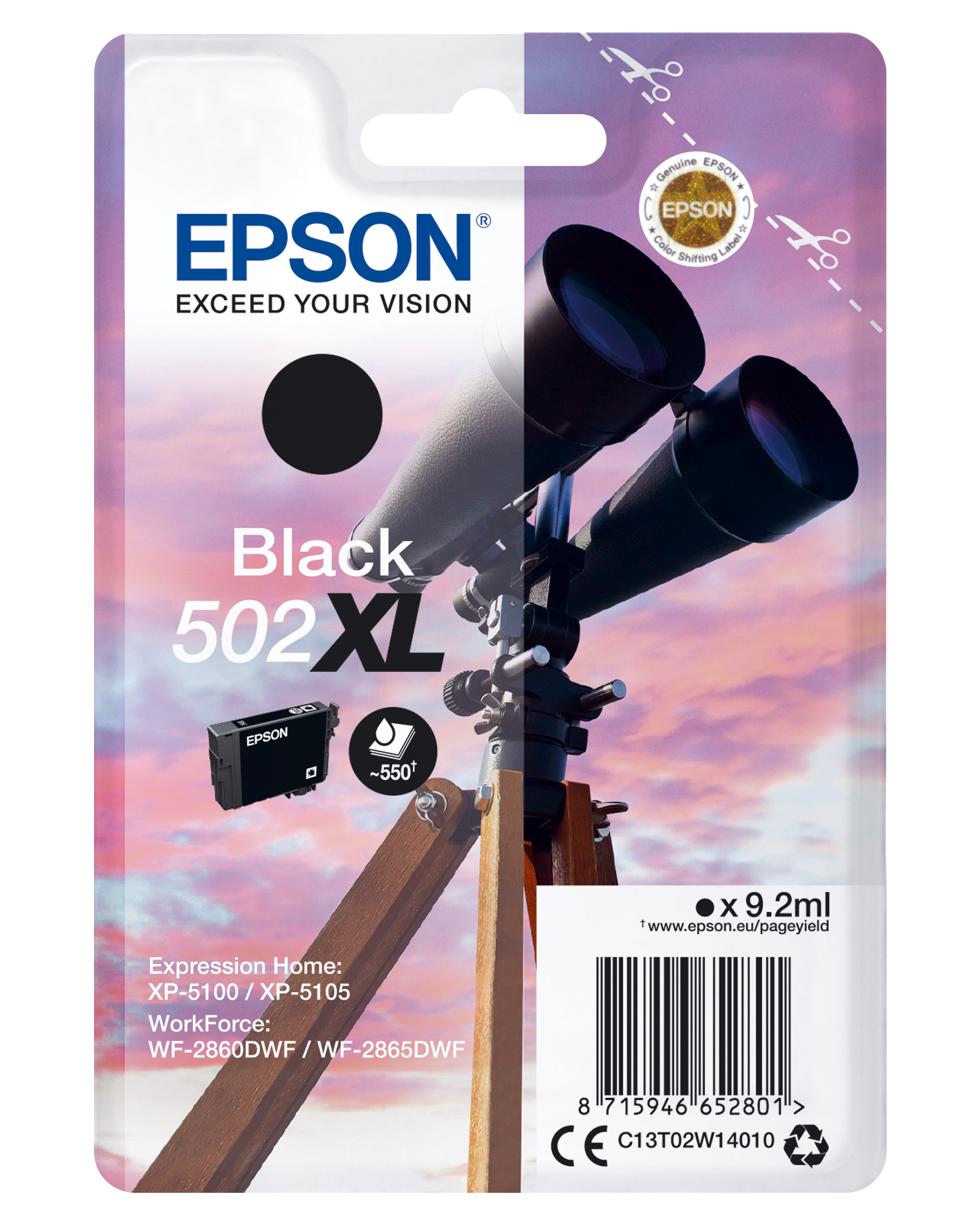 Epson Tintenpatrone 502XL Schwarz (ca.470 Seiten) Epson Tintenpatrone 502XL Schwarz (ca.470 Seiten)