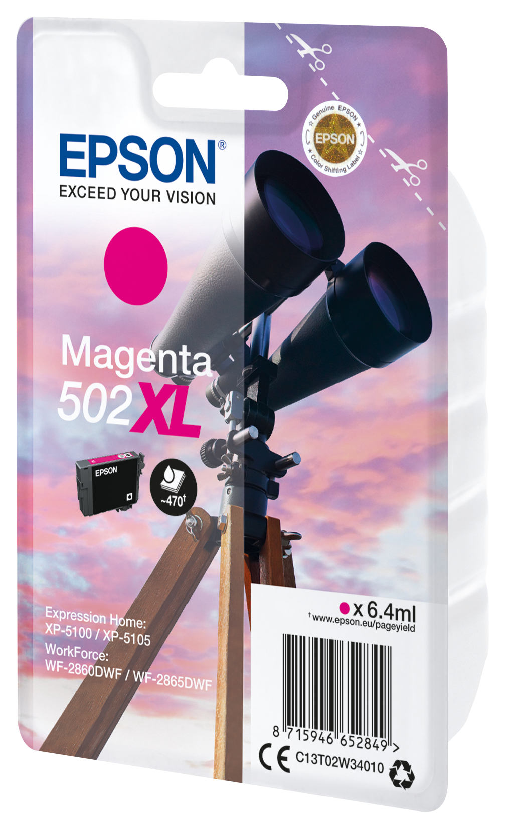 Epson Tintenpatrone 502XL Magenta (ca.470 Seiten) Epson Tintenpatrone 502XL Magenta (ca.470 Seiten) – Bild 2