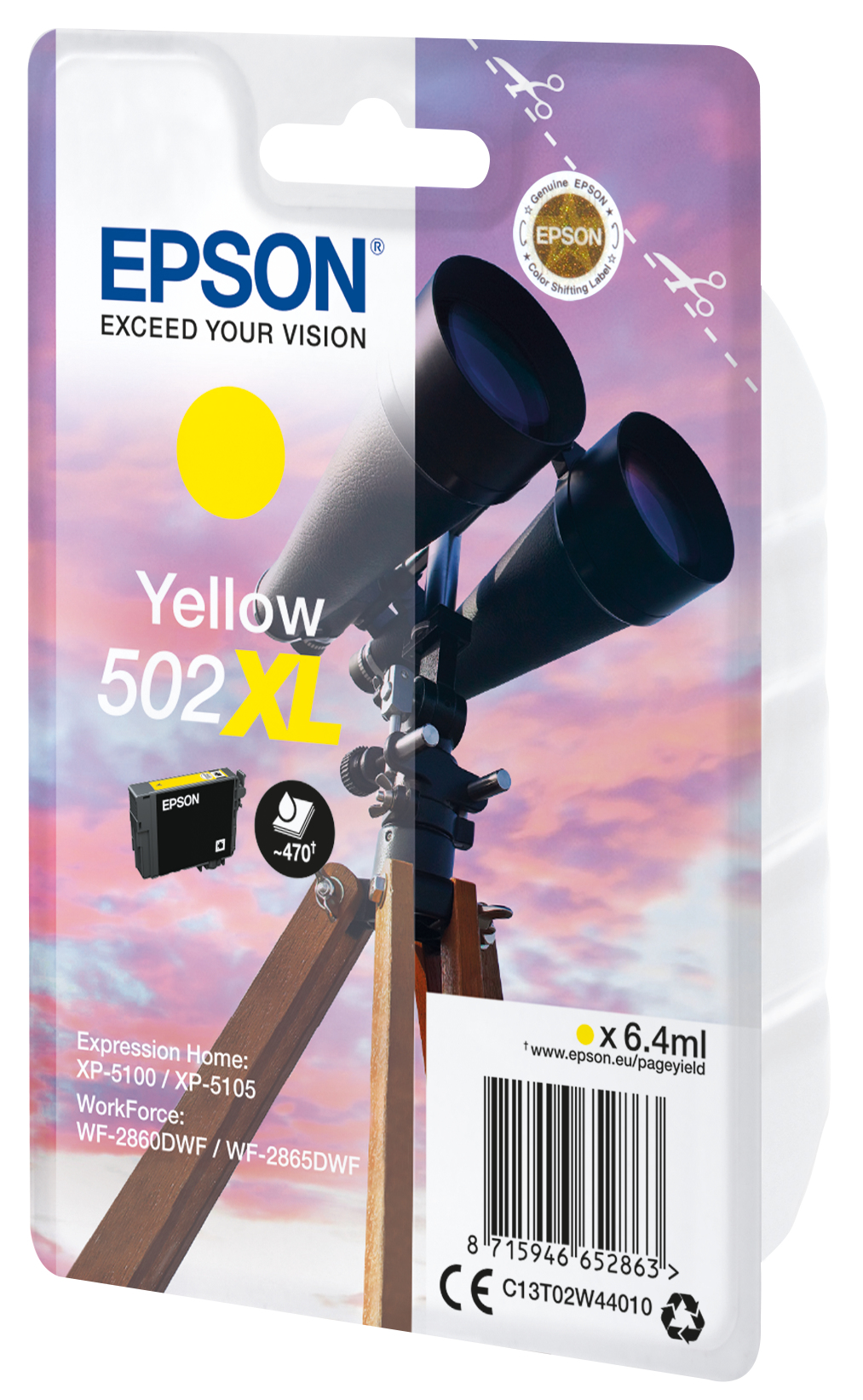 Epson Tintenpatrone 502XL Yellow (ca.470 Seiten) Epson Tintenpatrone 502XL Yellow (ca.470 Seiten) – Bild 2