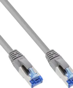 Patchkabel, S/FTP (PiMf), Cat.6A, 500MHz, halogenfrei, Kupfer, grau, 25m, grau