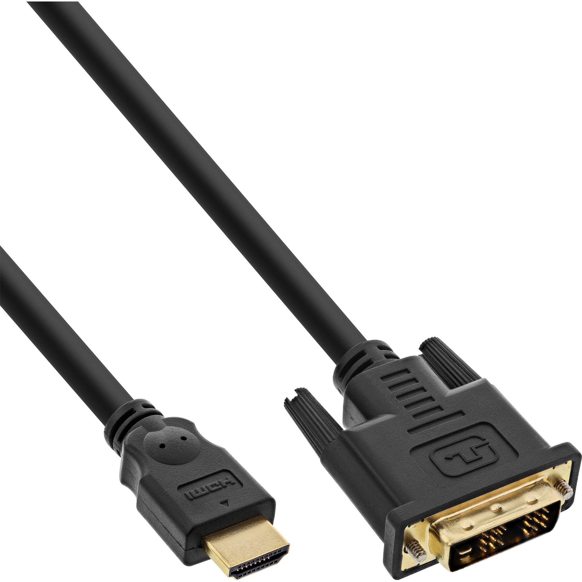 HDMI-DVI Kabel, vergoldete Kontakte, HDMI Stecker auf DVI 18+1 Stecker, 3m, schwarz HDMI-DVI Kabel, vergoldete Kontakte, HDMI Stecker auf DVI 18+1 Stecker, 3m, schwarz