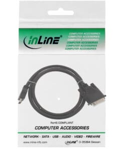 Alternative view of InLine® HDMI-DVI Adapterkabel, HDMI Stecker auf DVI 18+1 Stecker, 0,3m, schwarz